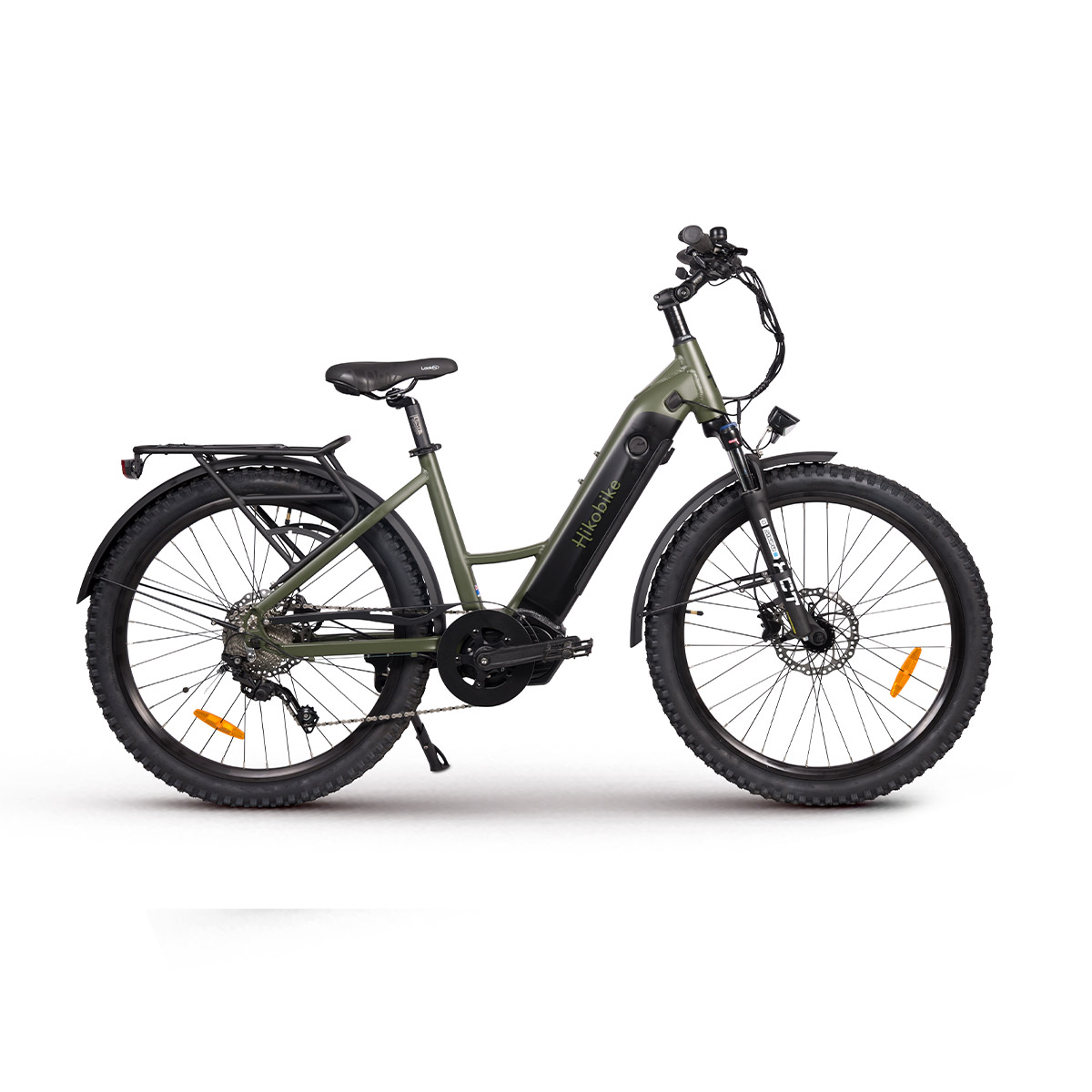 Vibe e-Bike - Olive green electric bike - Hikobike